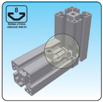 CONECTOR GV PENTRU CANAL TIP 8
